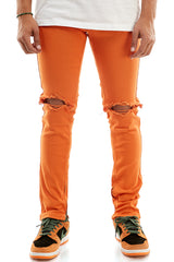 KNB3119 Orange | KDNK Vibrant Orange Skinny Stretch Jeans