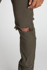 KNB3119 Olive | KDNK Army Olive Skinny Stretch Jeans