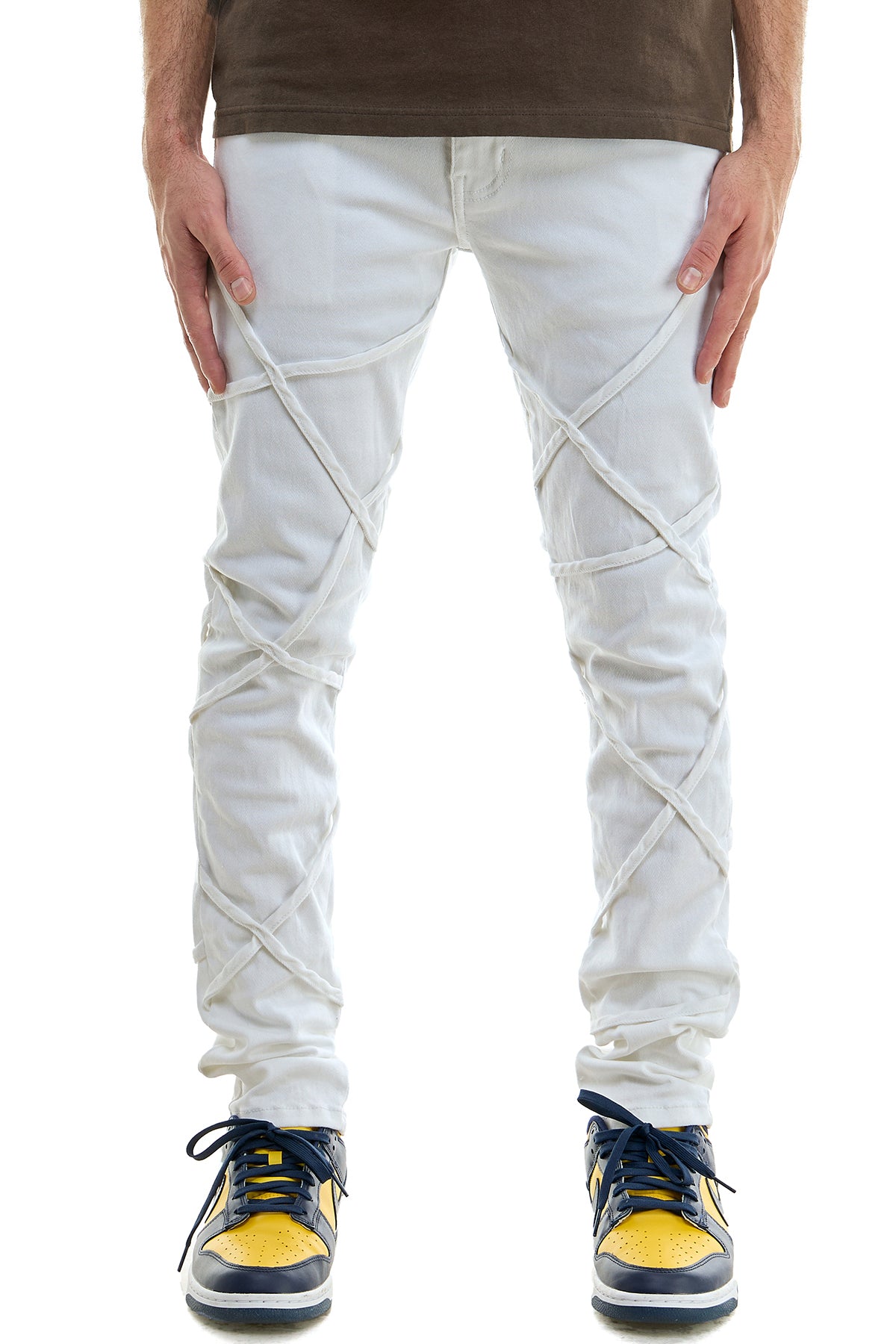 KDNK KNB3302 Skinny Stretch jeans in white