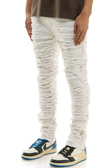 KNB3358 Cream | KDNK Off-White Skinny Stretch Jeans