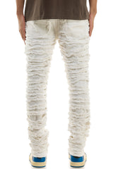 KNB3358 Cream | KDNK Off-White Skinny Stretch Jeans