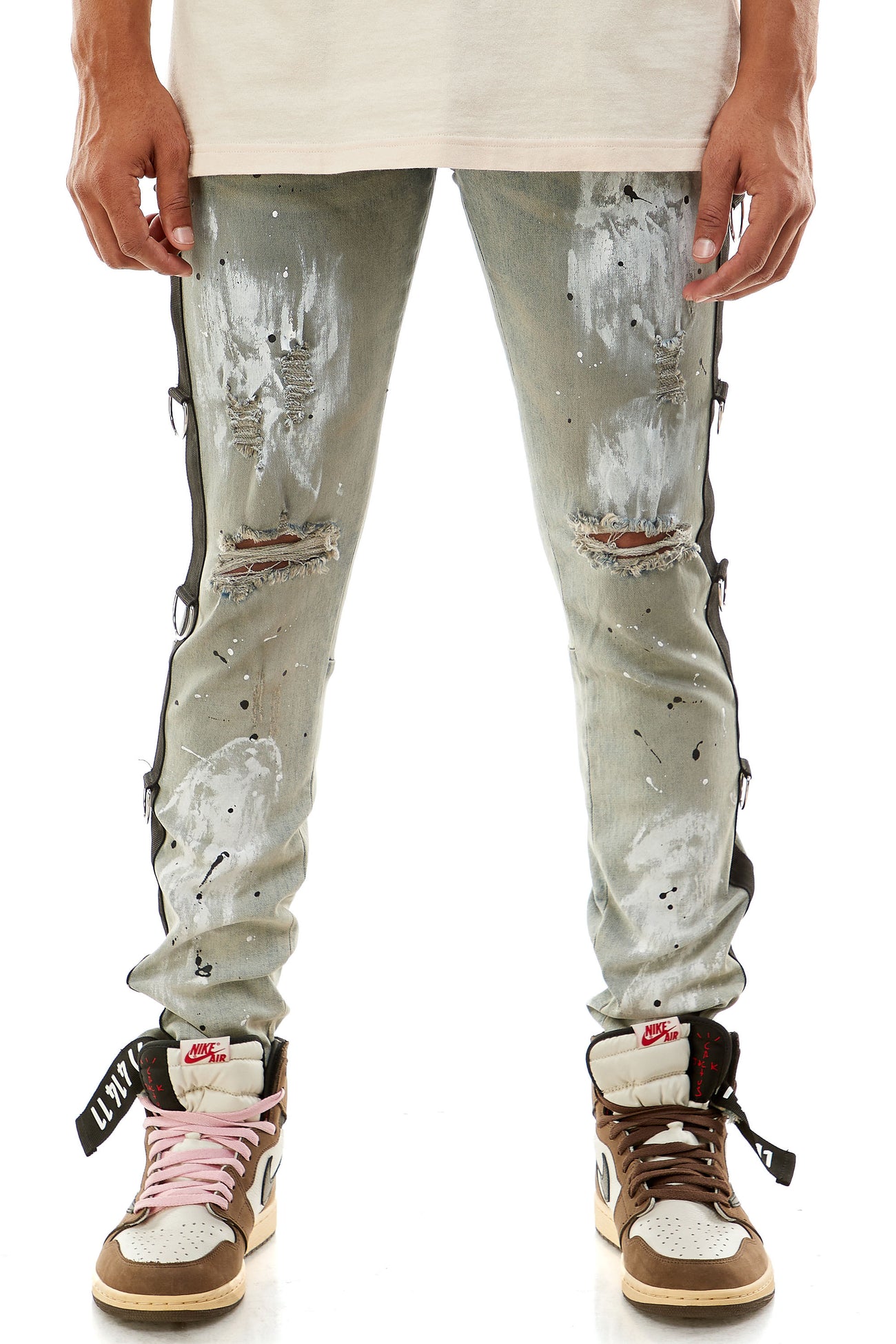 KNB4403 Blue | KDNK Washed Blue Skinny Stretch Jeans