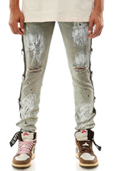 KNB4403 Blue | KDNK Washed Blue Skinny Stretch Jeans