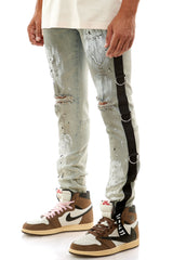 KNB4403 Blue | KDNK Washed Blue Skinny Stretch Jeans