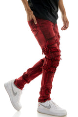KND4651 Red | KDNK Saturated Red Skinny Stretch Jeans