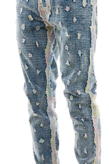 KND4668 Blue | KDNK Ankle Zip Skinny Stretch Jeans