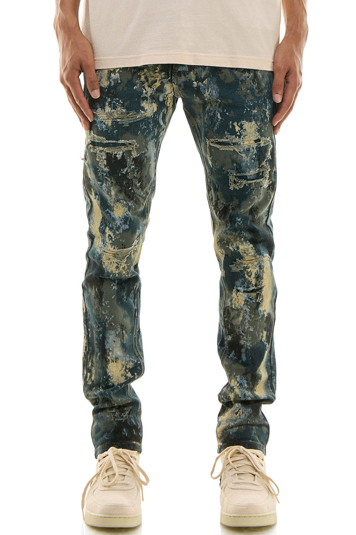 KND4713 Olive | KDNK Ankle Zip Skinny Stretch Jeans