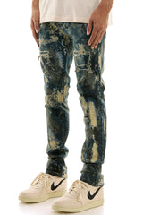 KND4713 Olive | KDNK Ankle Zip Skinny Stretch Jeans