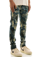 KND4713 Olive | KDNK Ankle Zip Skinny Stretch Jeans